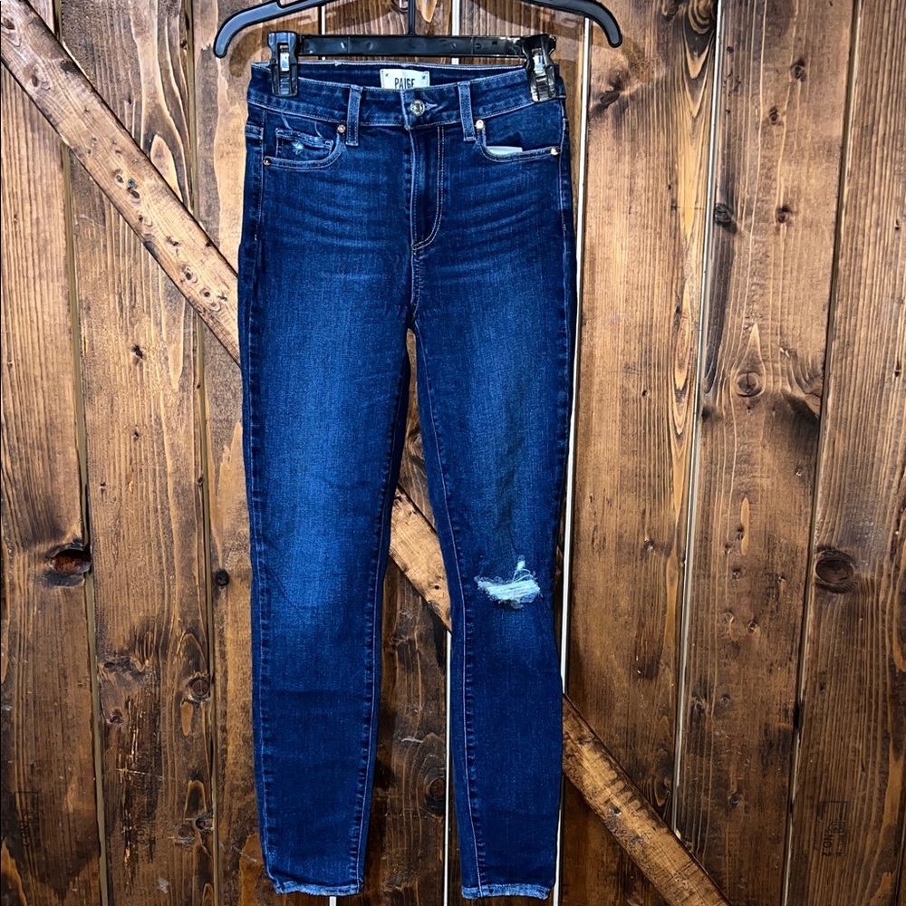 PAIGE Dark Blue Skinny Jeans